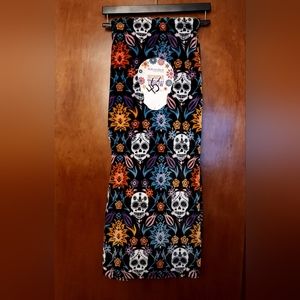 Adirondack by Berkshire Blanket Halloween Skulls Throw 50"x70" Floral NEW